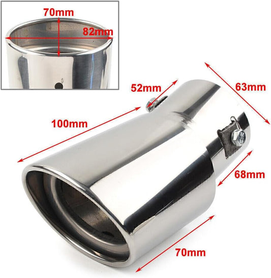 ya 14 9.20 zhengce Blue Stainless Steel Rear Pipe Tail Muffler Tip Round Accessories Bent-1