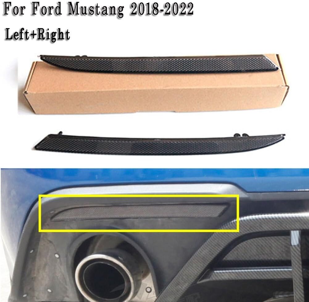 ya 13 9.15 baidi 2 X Black Smoked Lens Rear Bumper Reflector Lenses/For for for Ford for for Mustang
