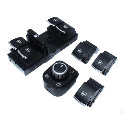 ya 4 8.8 Chrome Main Window Mirror Switch Set 5 for VW Jetta 3 Golf MK5 MK6 Passat