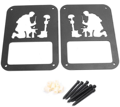 ya 4 8.10 Red Rear Tail Light Lamp Guard Cover Fit 2007-17 for Jeep Wrangler JK 2 Door&4 Door