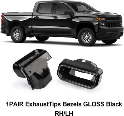 ya 6 8.24 baidi Tips Bezels Fit for GMC for Sierra for Chevy for Silverado 1500 2019-2024 Left+Right