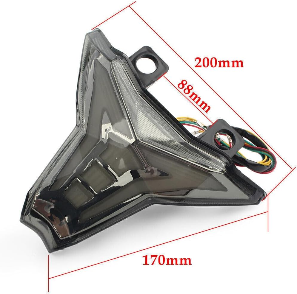 ya 10 9.16 zhengce Rear Motorcycle Taillight Fit 2015-2018 16 for Kawasaki Z1000 2016-2018 201