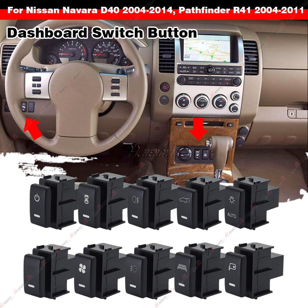 ya 13 9.15 baidi Amber Dashboard Control Switch Button For for Nissan Patrol Titan Pathfinder Navara