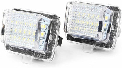 ya 4 8.10 2x LED License Plate Lights for Mercedes-Benz Pre-LCI W204 W212 W221 C63