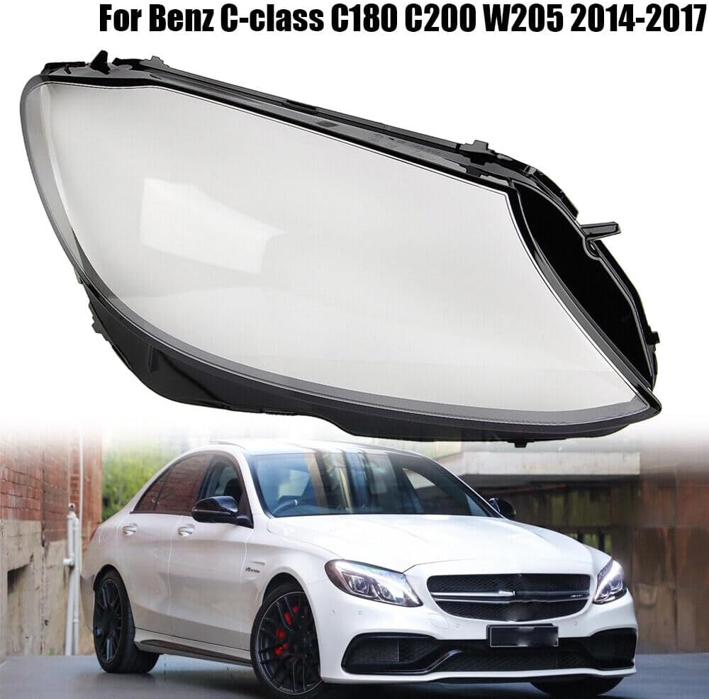 ya 4 8.10 Right Headlight HeadLamp Lens Cover for Mercedes-Benz W205 C180 C200 2015-2017