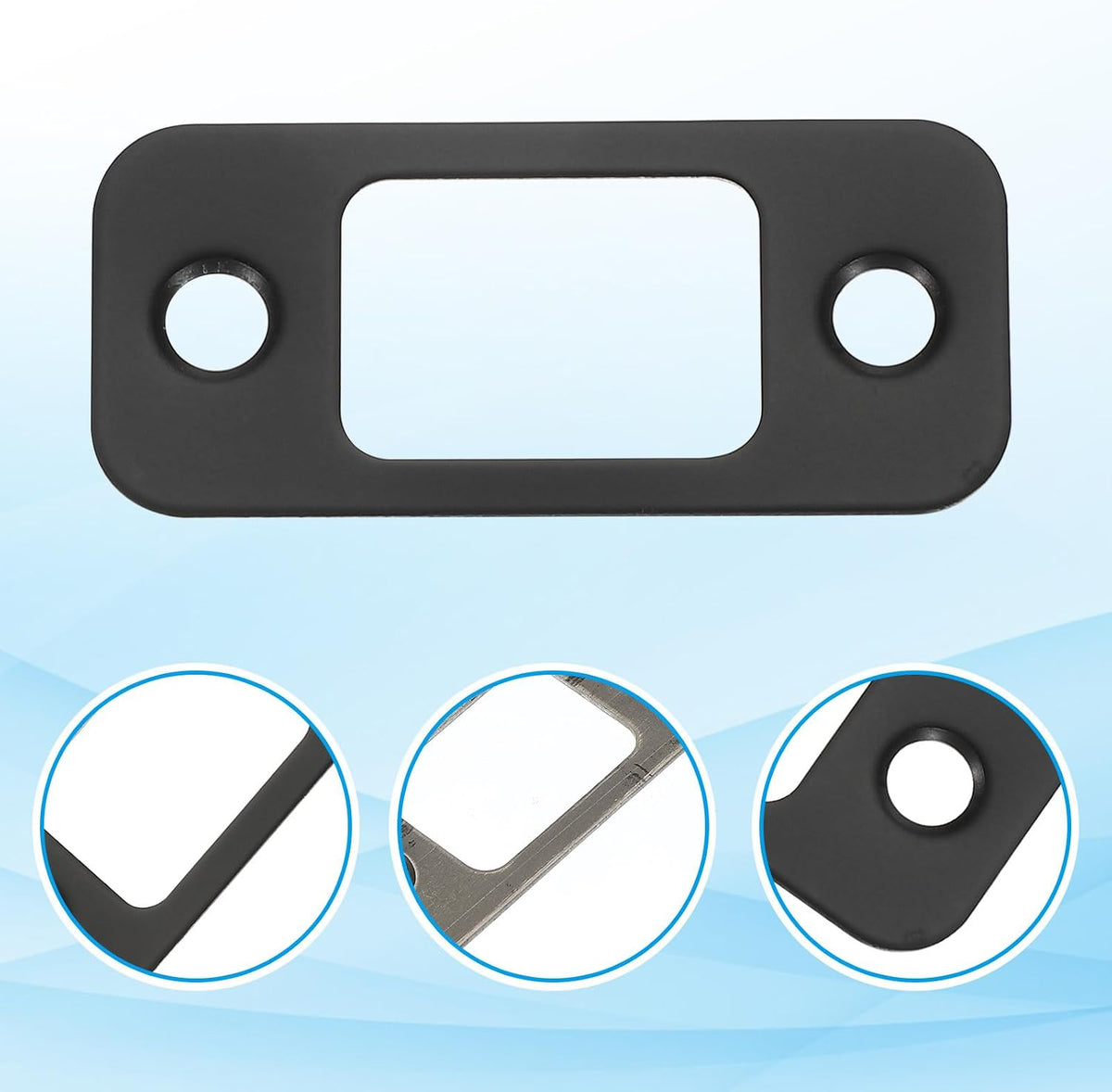 ya 26 10.21 baidi 2 Pcs Door Strike Plates Round Strike Latch Strike Door Locks Plate Black