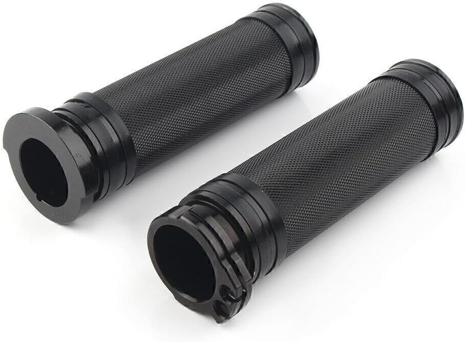 ya 6 8.14 1 Black Handle Bar Hand Grips for 96-Later Harley VRSC XL XR Dyna Softail Motor