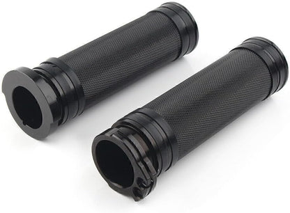 ya 6 8.14 1 Black Handle Bar Hand Grips for 96-Later Harley VRSC XL XR Dyna Softail Motor