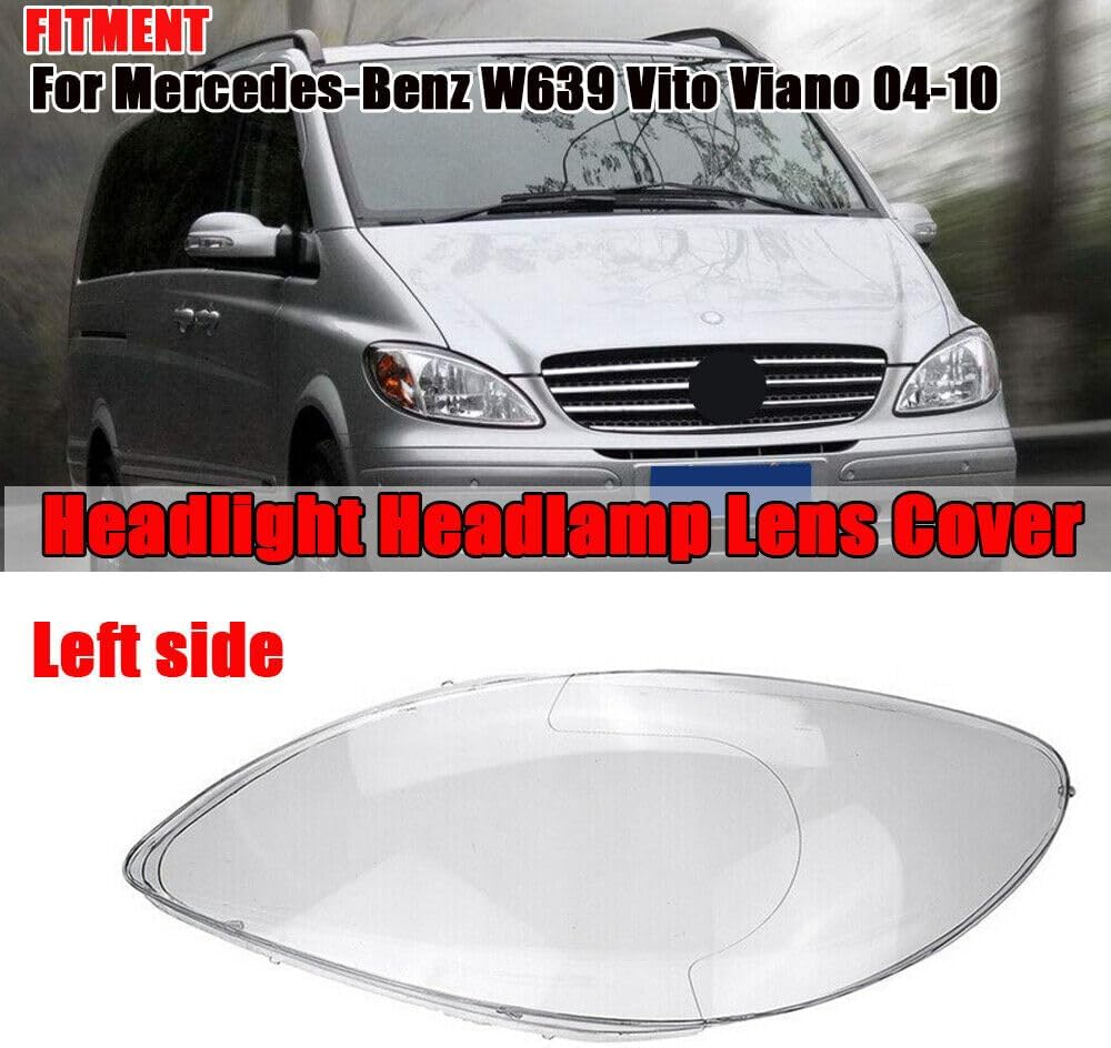 ya 7 8.24 baidi Headlight Headlamp Lens Cover Left Side for Mercedes-Benz W639 Vito Viano 04-10