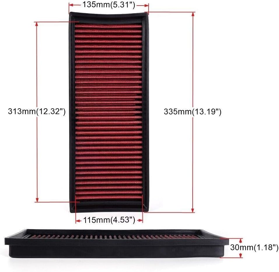 ya 13 9.15 baidi High-Flow Air Filter 33-2865 for VW for Golf VI 6 1.4 1.6 1.8 2.0 2008-2013 GTI