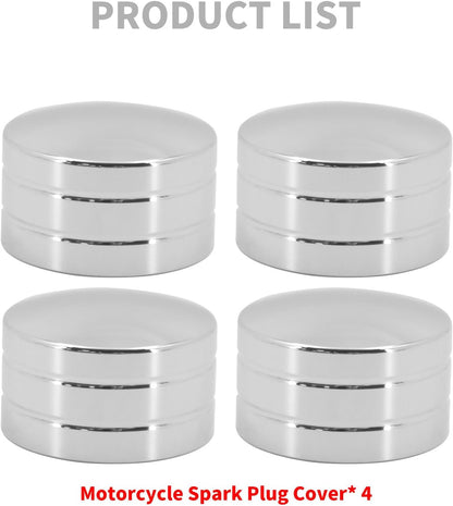 ya 7 8.24 baidi 4x Chrome Head Bolt Cover Fit for Harley Touring Sportster Softail Dyna Twin Cam