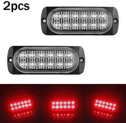 ya 13 9.15 baidi 2X Rear-Red Fog 12-Led Lamp Light 12/24v Universal-Truck Car Van Bus Cab Lamps