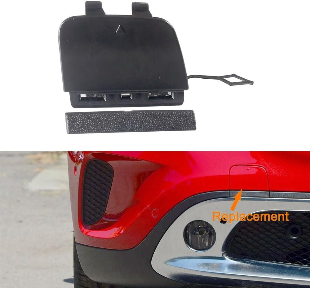 ya 27 10.13 baidi Fits For 2015-2017 X156 GLA-Class Front Bumper Tow Hook Cover Cap Unpainted