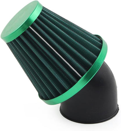 ya 5 8.10 48mm Air Intake Filter Cleaner Rubber Bend Inlet Steel Mesh Green