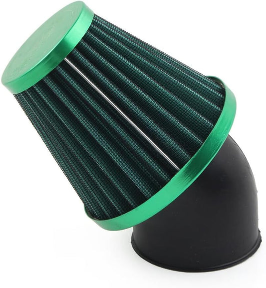 ya 5 8.10 48mm Air Intake Filter Cleaner Rubber Bend Inlet Steel Mesh Green