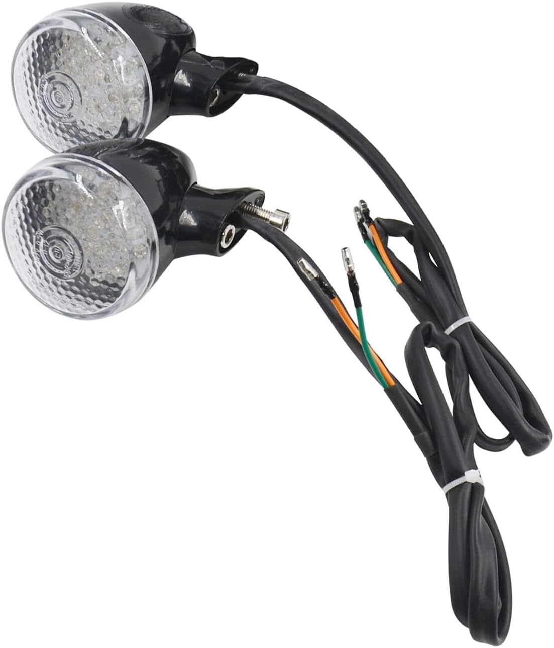 ya 13 9.15 baidi Black Motorcycle LED Turn Signal Light 39mm Front Rear Fork Clamp for Harley