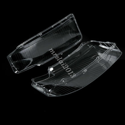 ya 9 10.24 Pair for Audi for A4 B6 2002-2005 Headlight Headlamp Clear Lens Cover Left + Right