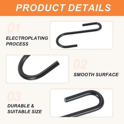 ya 26 10.21 baidi 2.5 S Hooks for Hanging, 10 Pack Hooks for Kitchen, Bedroom, Black Tone