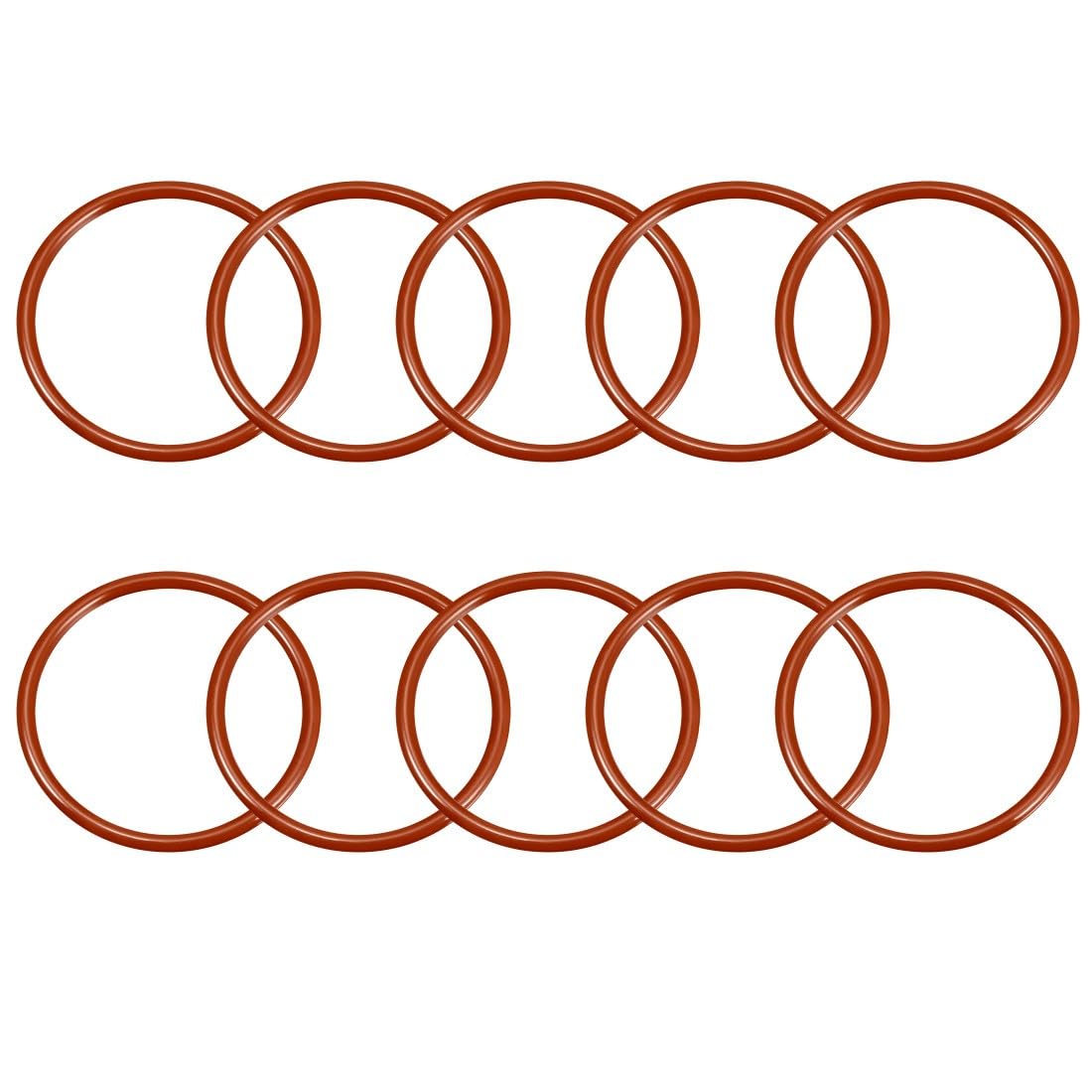ya 13 9.15 baidi Silicone O-Ring 55mmx48mmx3.5mm VMQ Seal Rings Sealing Gasket Red 10Pc