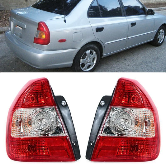 ya 4 8.10 1Pair Rear Tail Light Stop Brake Lamp for Hyundai Accent 2001 2002 2003 2004