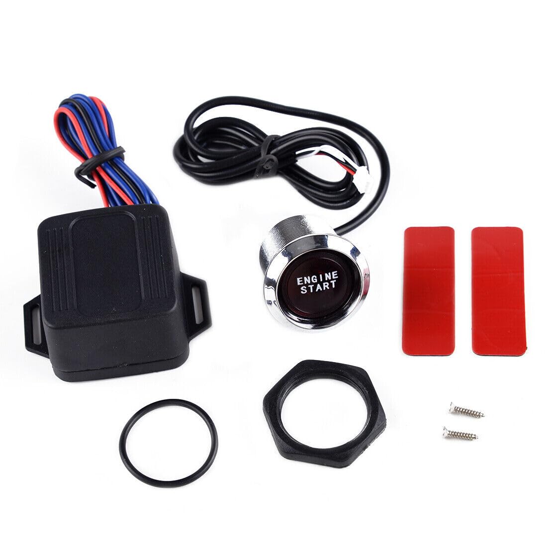 ya 6 8.24 baidi Engine Start LED Keyless Push Button Switch Ignition Starter Kit Universal @