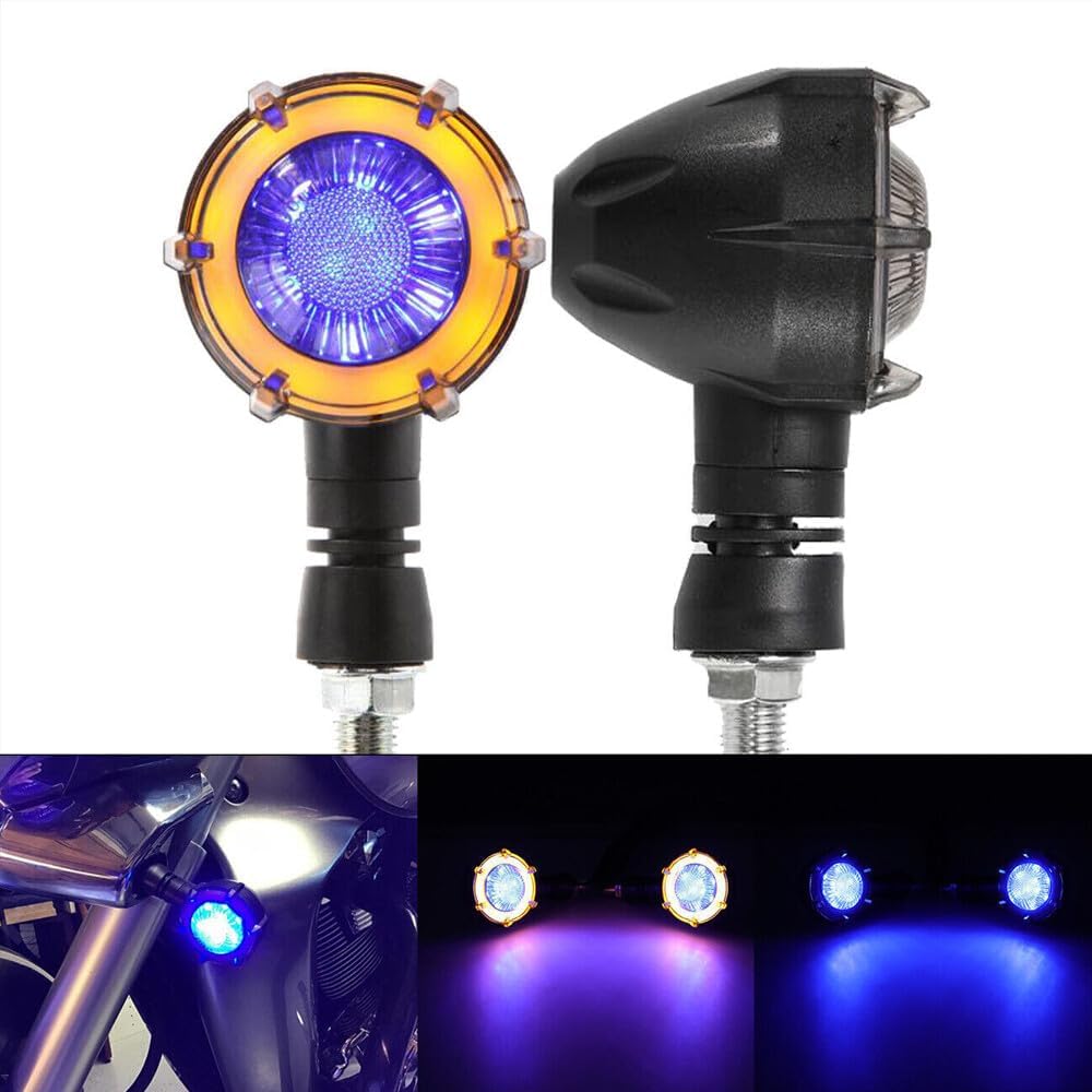 ya 11 9.14 zhengce 4X Motorcycle Turn Signals Blinker Light Blue Light for Yamaha for Kawasaki