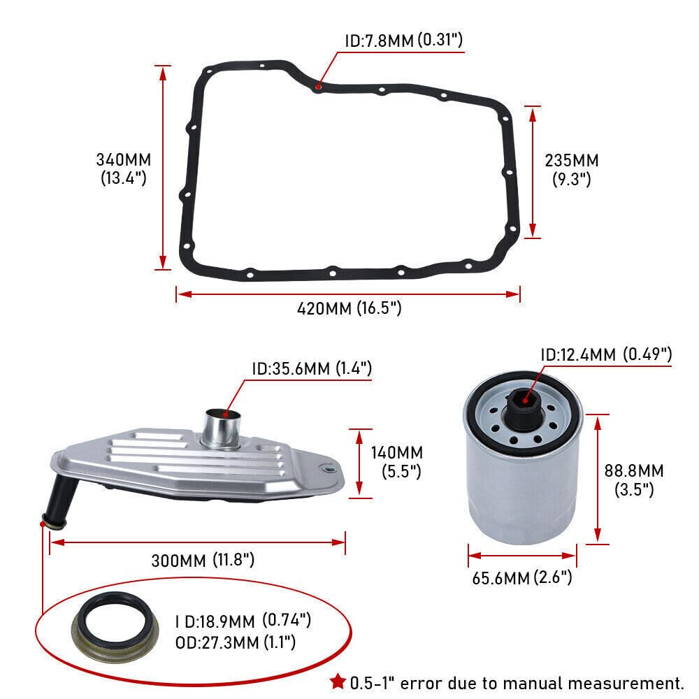 ya 5 8.10 for 45RFE 545RFE 66RFE 68RFE Transmission Filter Service Kit 5179267AC 4799662