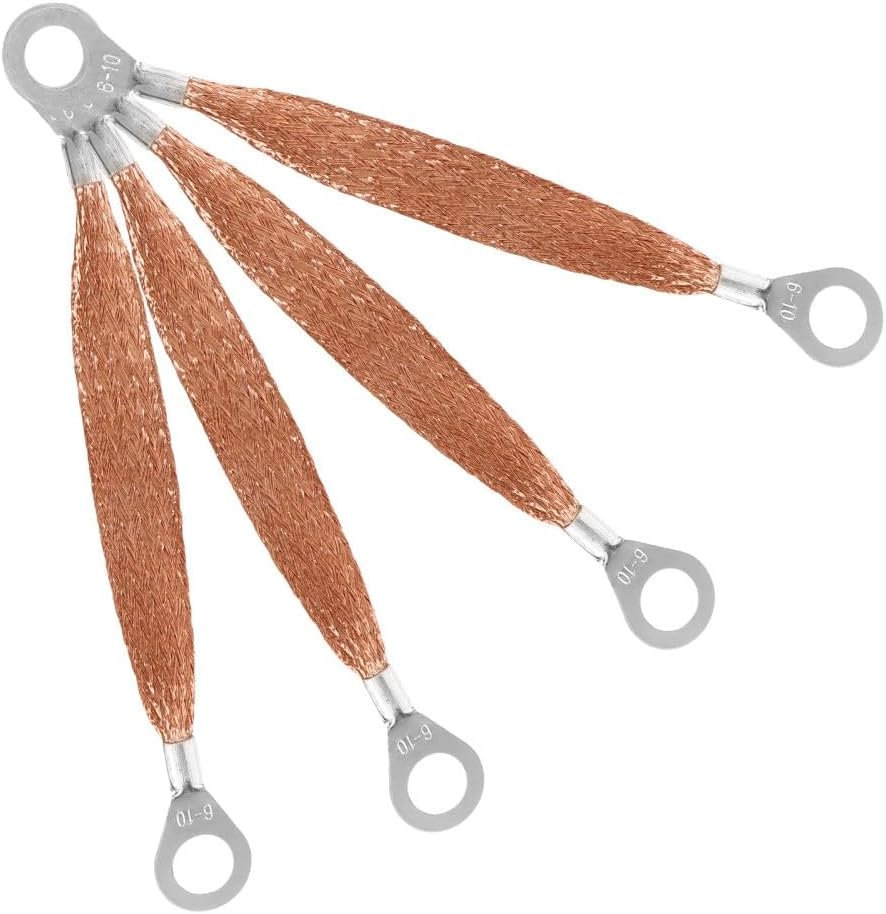 ya 5 8.10 4 Pcs Copper Grounding Belt Universal Automotive Straps Travel Car Anti Static