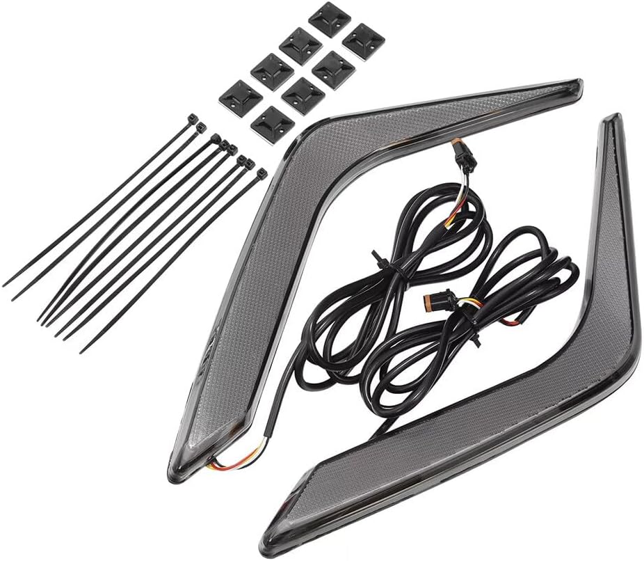 ya 4 8.10 Pair Rear Saddlebag Accents Lights Smoke for Honda Goldwing 1800 GL1800 2018-23