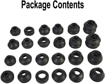 ya 4 8.14 Dust Boot Cover Cap Replacement Rubber Steering Suspension Tie Rod Track 28pcs