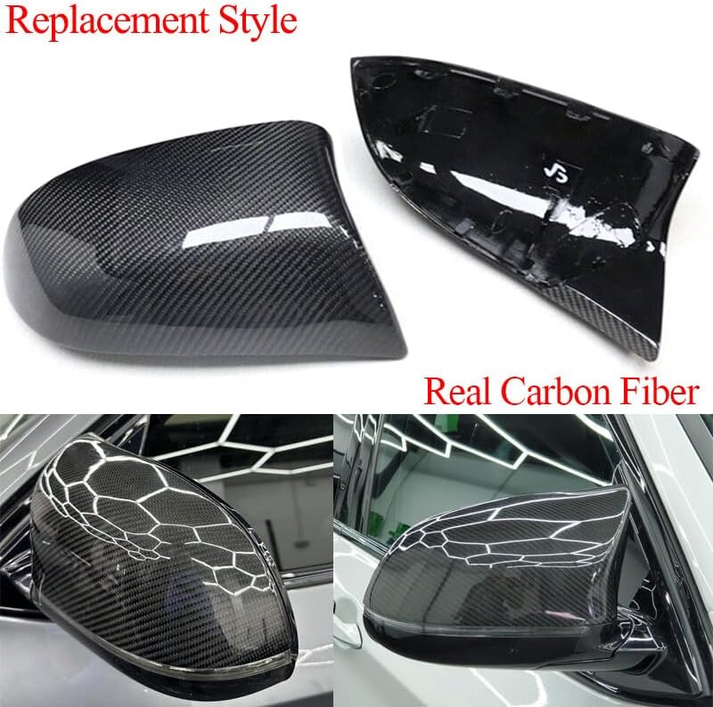 ya 11 9.14 baidiReplace for BMW X3 X5 X6 F25 F26 F15 F16 14-19 Horn CarbonFiber Mirror Cover Cap