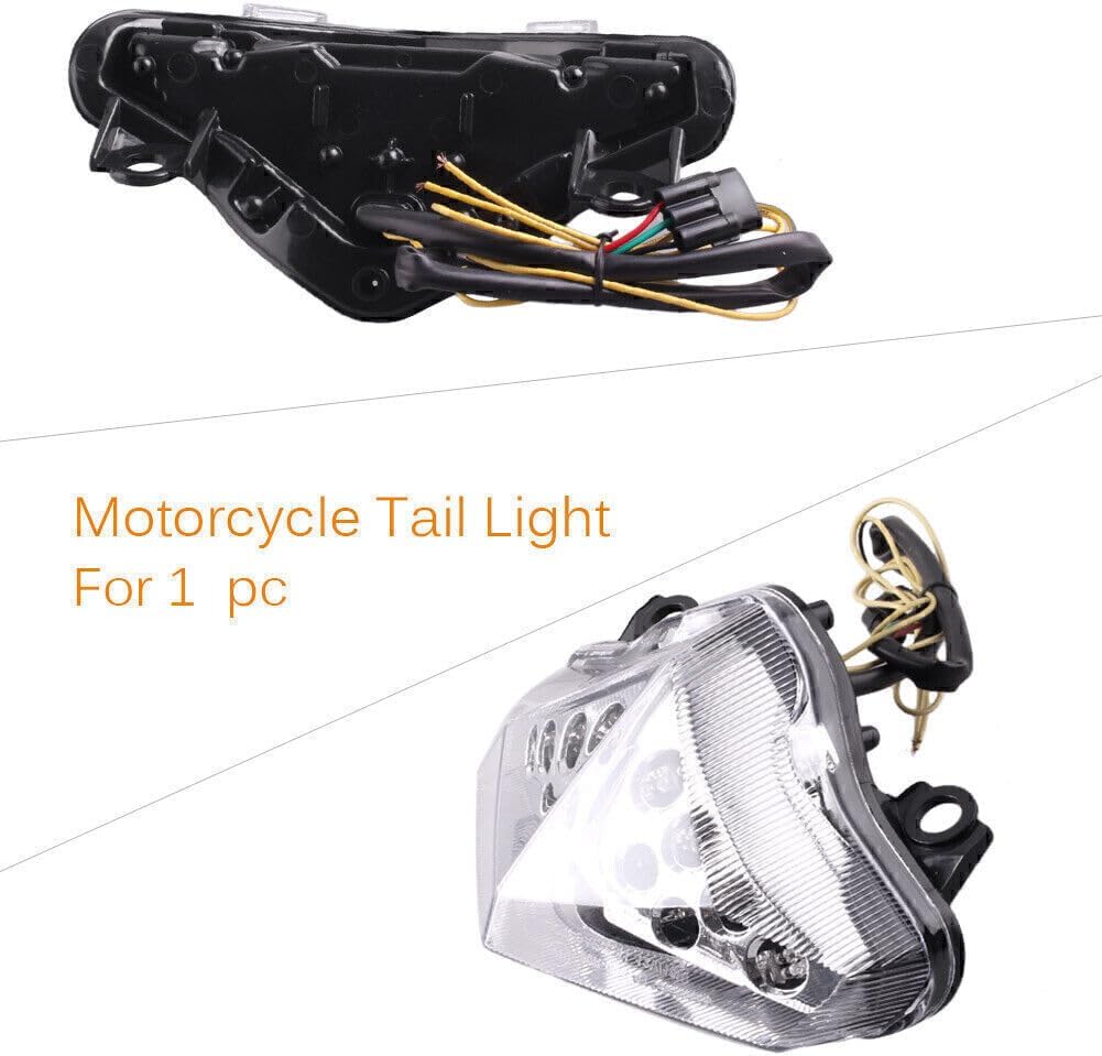 ya 4 8.8.2 Motorcycle Clear Brake Turn Signal Tail Light for Kawasaki EX650 2010 2011 2012
