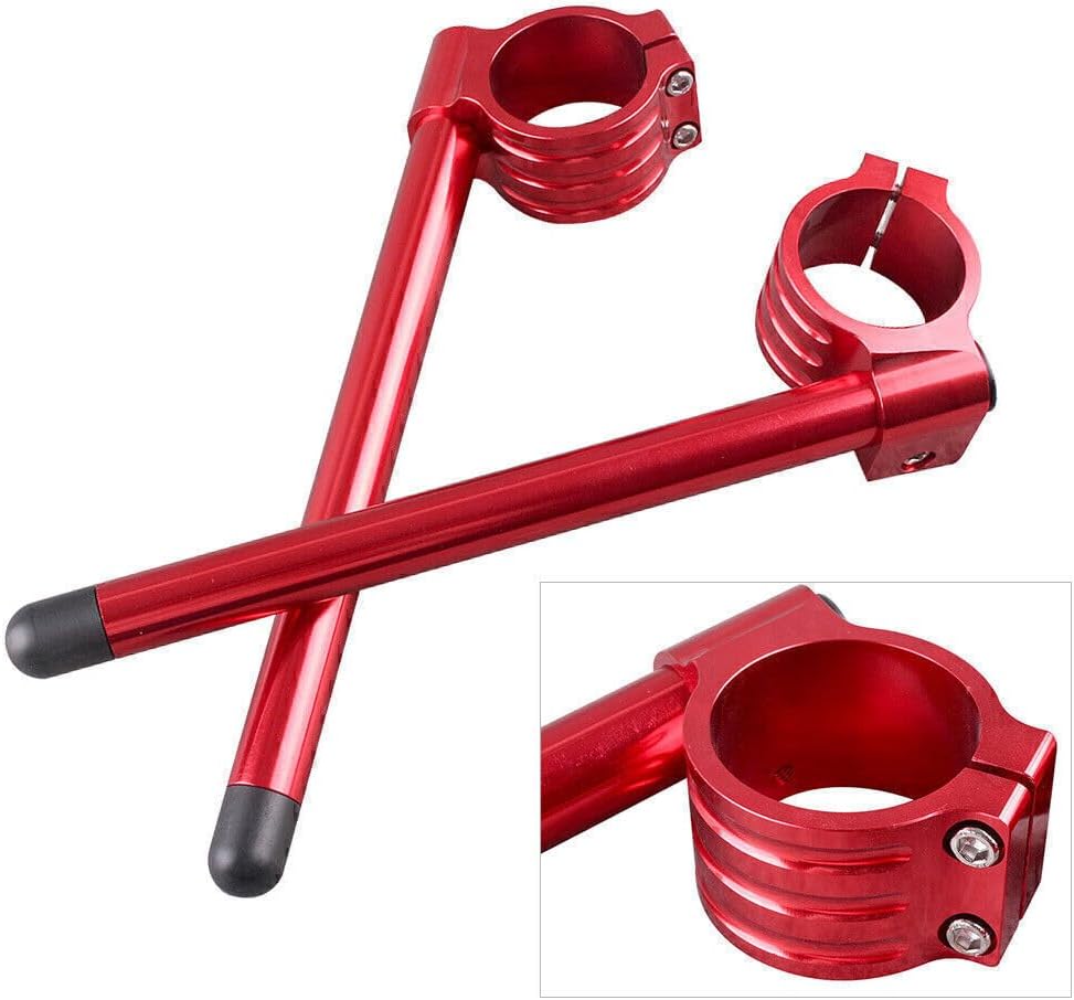 ya 4 8.14 for Suzuki GSXR 1000 600 750 TL1000Rx 50mm Fork Clip On ons Handle Handlebar Red