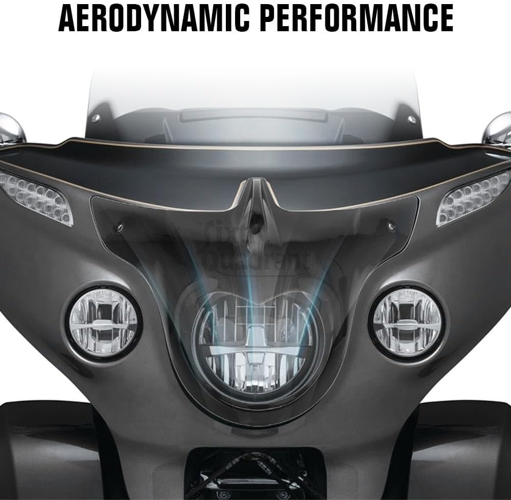 ya 23 10.7 baidi Gloss Black Front Healight Bezel Fit For Indian Chieftain Roadmaster Dark Horse