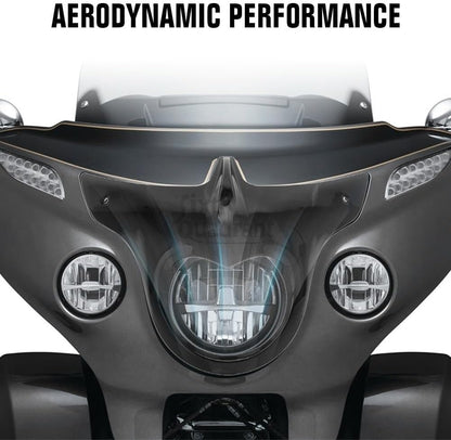 ya 23 10.7 baidi Gloss Black Front Healight Bezel Fit For Indian Chieftain Roadmaster Dark Horse