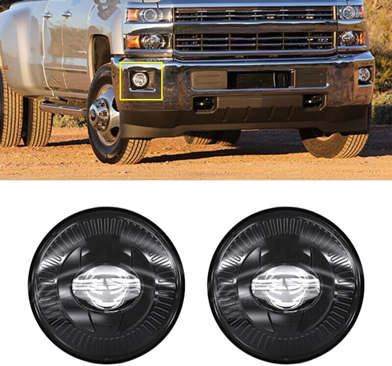 ya 2 8.15 A pair of black LED fog lights and daytime running lights suitable for Chevrolet 2007-2015