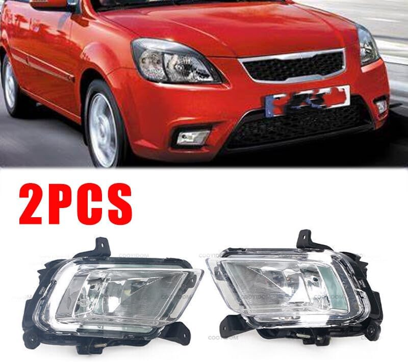 ya 9 10.24 1Pair For 2010 2011 2012 for Kia RIO 2Pcs Front Bumper Driving Lamp Fog Lamp