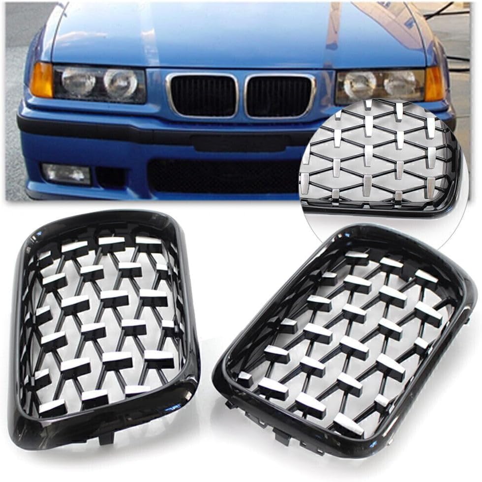 ya 4 8.14 for BMW E36 3 Series 97-99 Front Bumper Mesh Grille Honeycombe Style Trim Cover