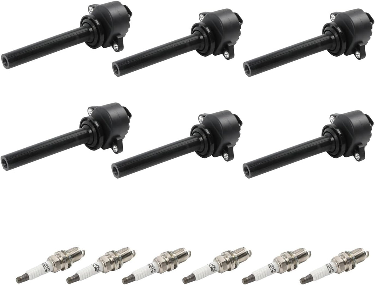 ya 9 10.24 6PCS For 2000-2002 for Isuzu Trooper 3.5L V6 Ignition Coil & Spark Plug UF252
