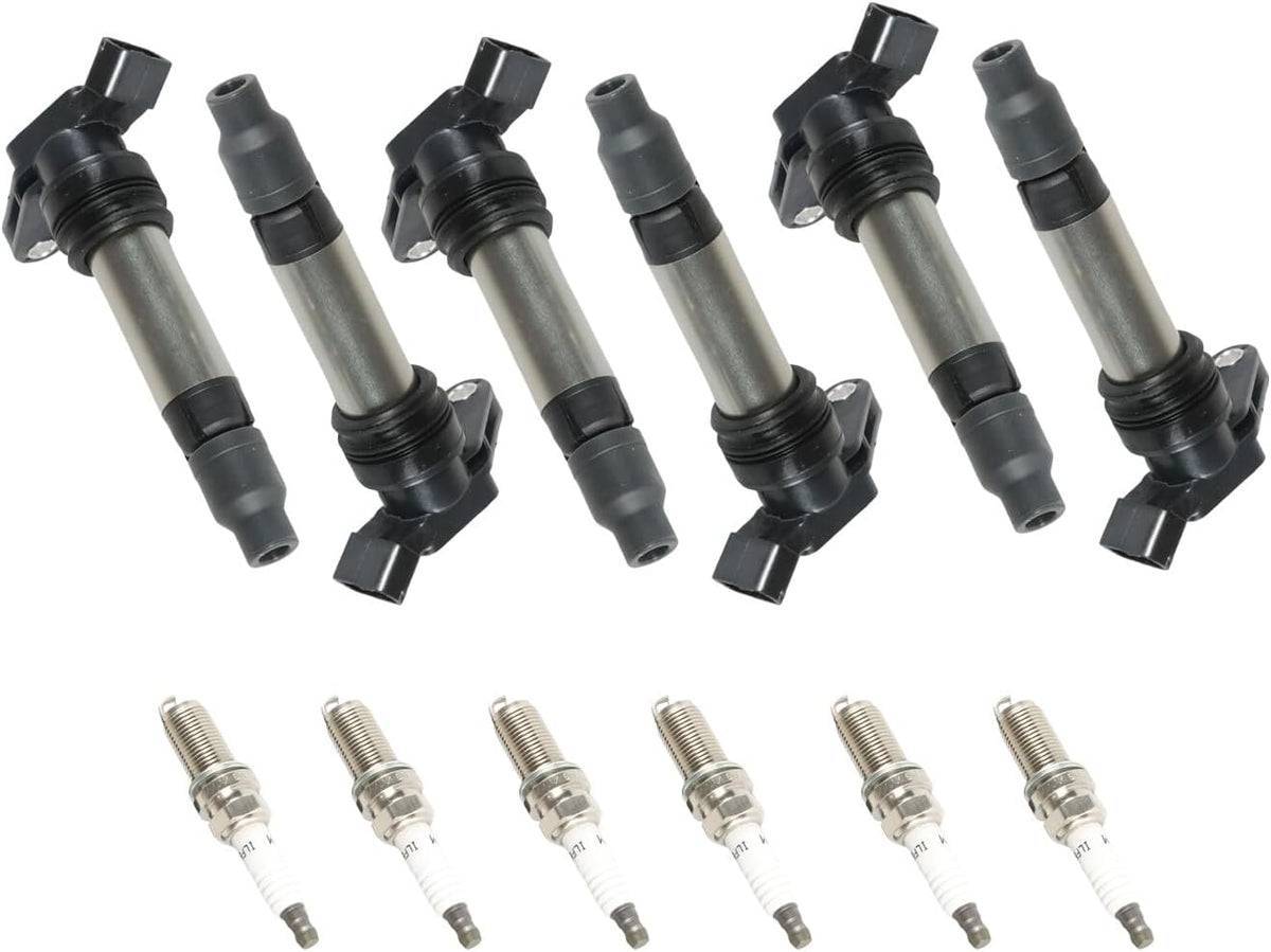 ya 9 10.24 Set of 6 UF594 Ignition Coil & Iridium Spark Plugs For 2010 for Volvo XC60 3.0L 3.2L