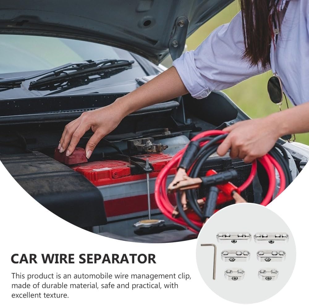 ya 7 8.24 baidi Cable Organizer Plating Wire Clip Chrome Spark Plug Holders Ignition Separator