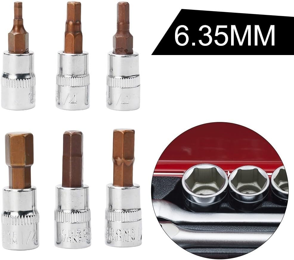 ya 14 9.20 baidi 6pcs 1/4 Inch Screwdriver Bit Socket Set Hex Screw Driver Bits Tools H3-H8-1