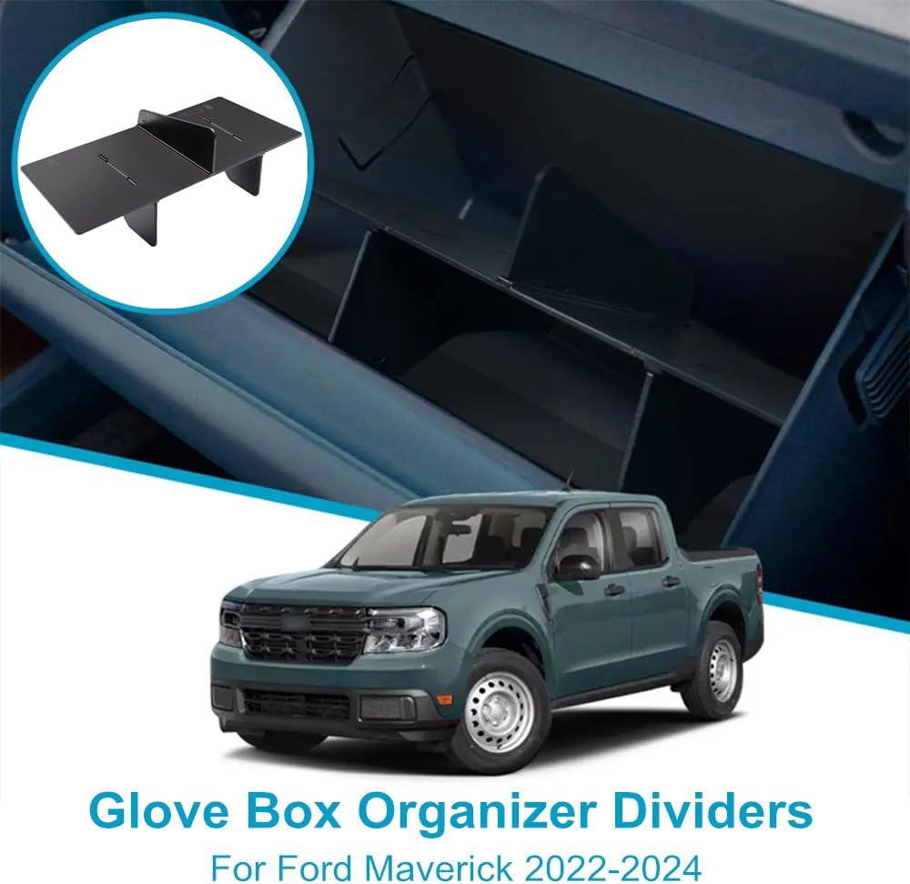ya 5 8.10 For 2022-2025 for Ford Maverick ABS Glove Box Insert Organizer Dividers Accessories