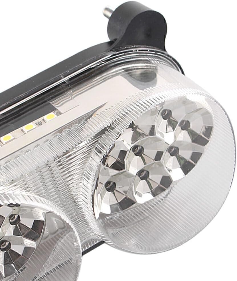 ya 4 8.8.2 for Kawasaki ZX9R 1998-2003 02 Clear Brake Turn Signal LED Stop Tail Light
