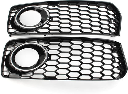 ya 9 10.24 Fit for Audi A5 S5 B8 RS5 08-12 Honeycomb Front Bumper Fog Light Grille Cover