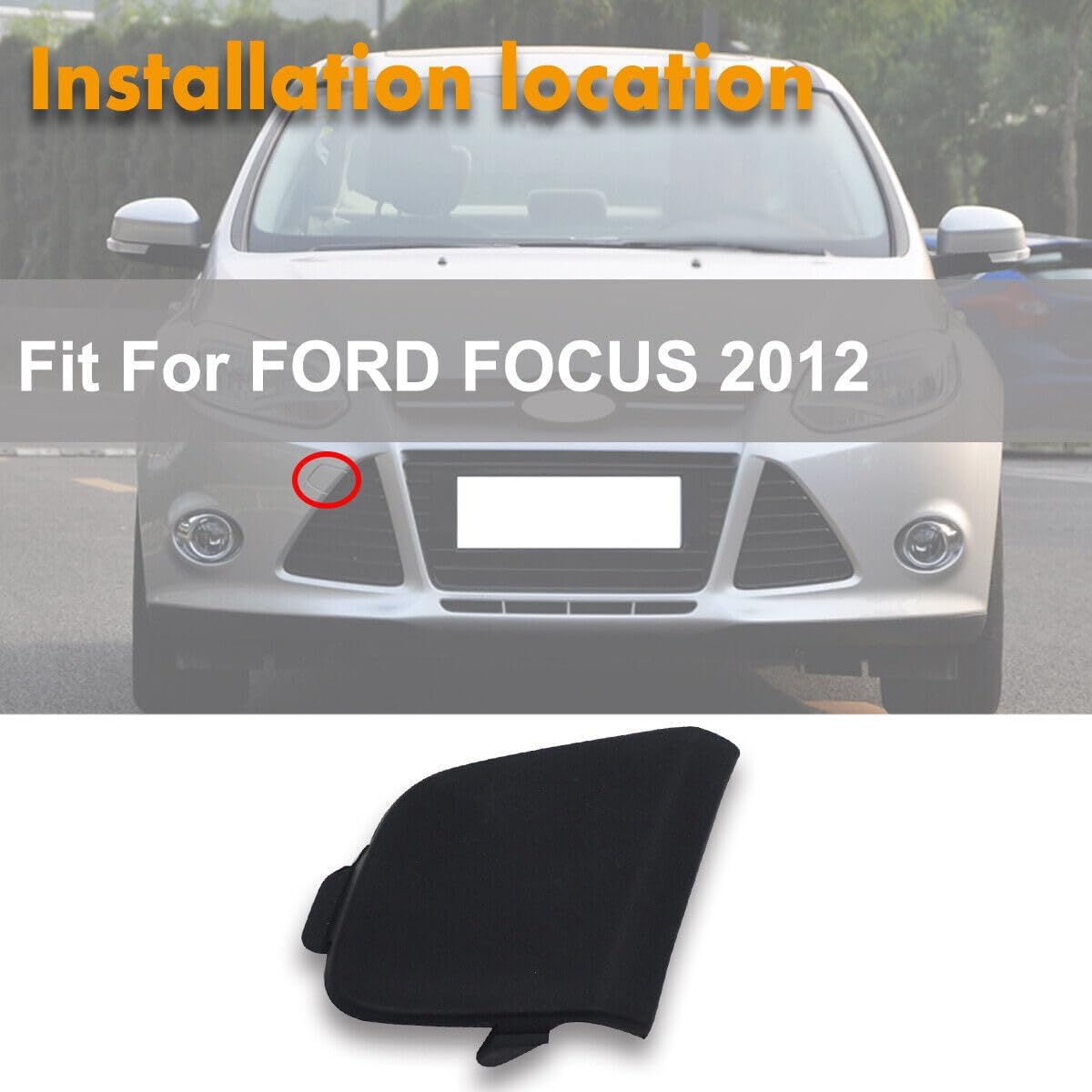 ya 4 8.8.2 1Pcs New Front Bumper Tow Hook Eye Cover Cap Fit for Ford Focus 2012 2013-2014