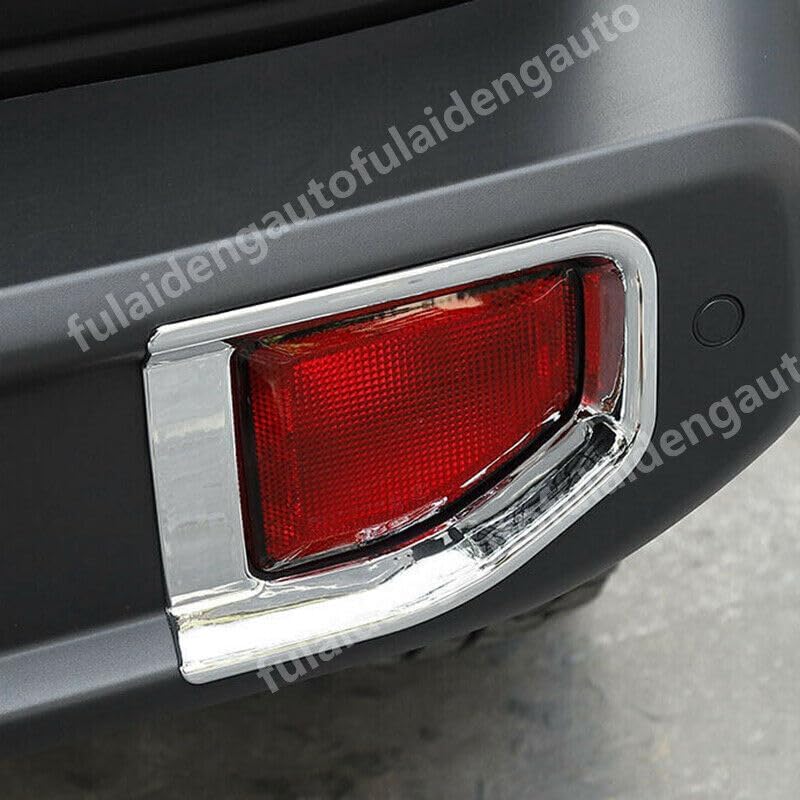 ya 6 8.14 for Jeep for Wrangler JL 2018-2022 Chrome Car Rear Bumper Fog Lamp F for Ram e Trim 