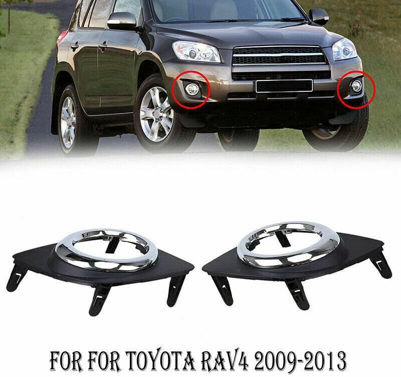 ya 4 8.14 One pair of front fog lamp cover decoration for Toyota RAV4 2009 2010 2011 2012 2013