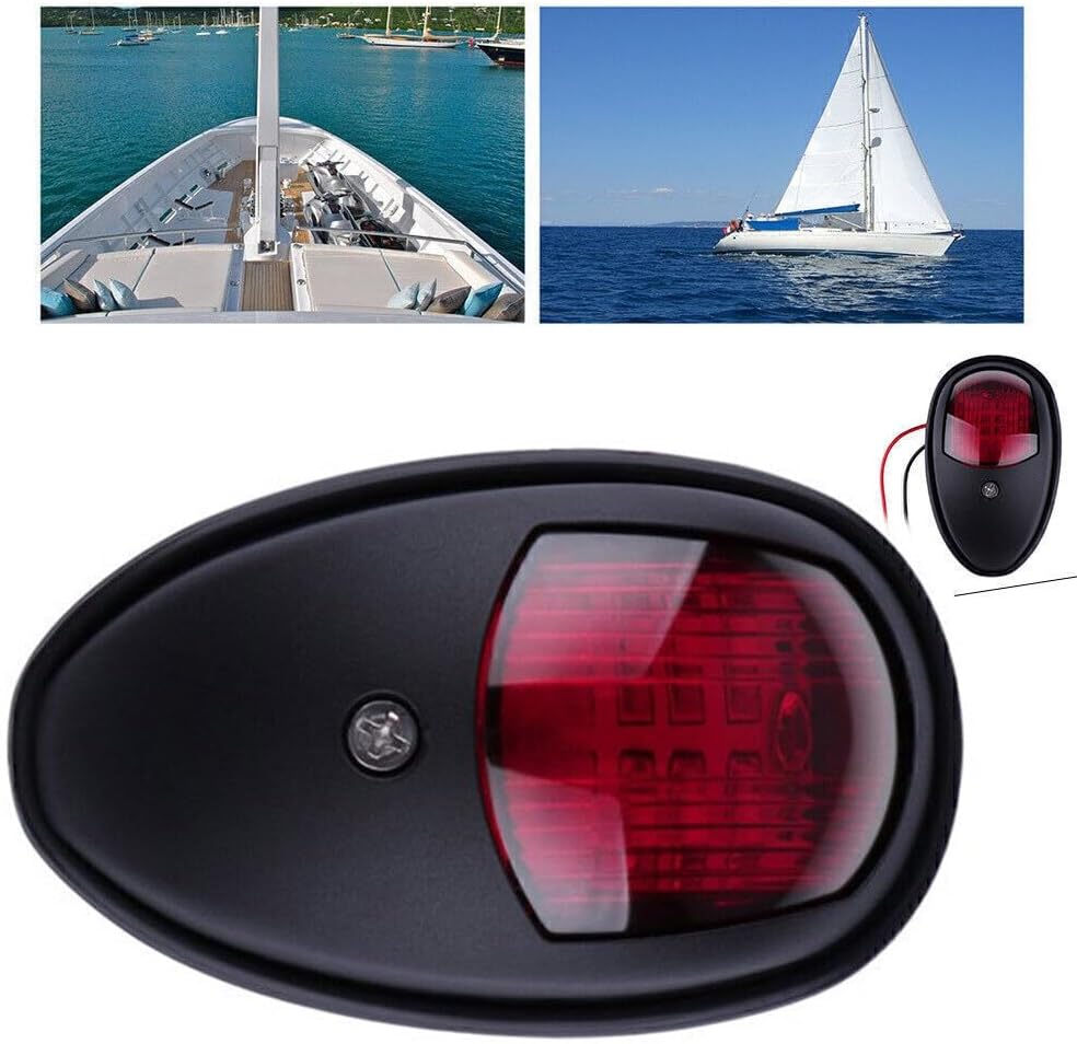 ya 4 8.14 1x Navigation Light Waterproof 12V LED Red Green Marine Boat Yacht 103 * 64 * 36mm