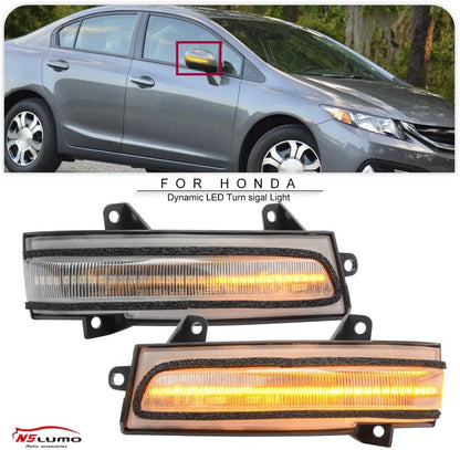 ya 4 8.10 Sequential LED Side Mirror Turn Signal Door Lights for 2012-13 for Honda for Civic Hybrid 